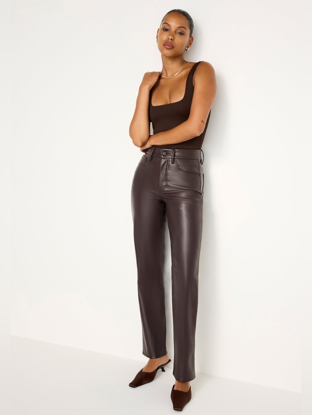 Good American Better Than Leather Good Icon Pants